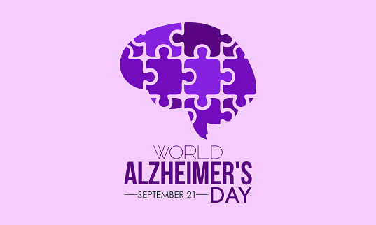 Vector illustration design concept of World alzheimer's day observed on every september 21.