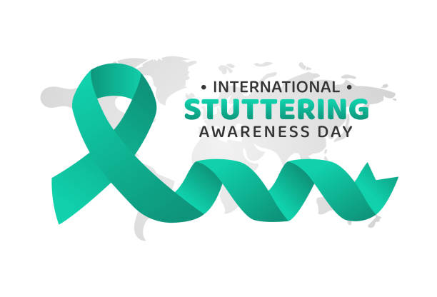 ilustrações de stock, clip art, desenhos animados e ícones de international stuttering awareness day concept - glitch stutter