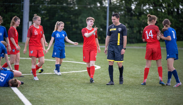 istock Foul On Women's Soccer Match 1420694704