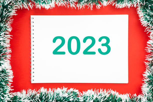2023 rok. podsumowując wyniki roku. plany na nadchodzący rok. kalendarz. - everything must be sold zdjęcia i obrazy z banku zdjęć