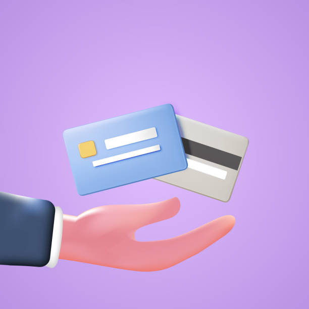 istock 3d Credit card accept concept. Cartoon hand with credit card symbol icon. 3d vector illustration 1420704080