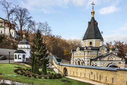 Kyiv, Ukraine. Church architecture in Pechersk Lavra Monastery