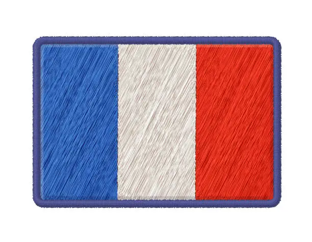 Vector illustration of France Flag Patches