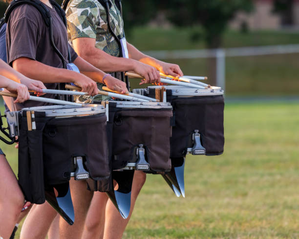 istock a section of a marching band drum line rehearsing 1420712651