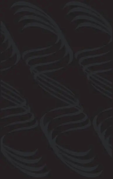 Vector illustration of Wavy striped pattern background, Grey on black, vertical design
