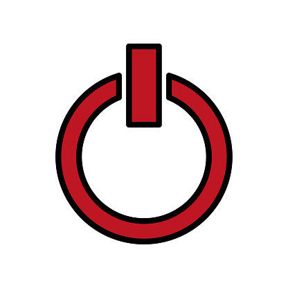 Button For Concept Design Electric Power Computer Technology Concept ...