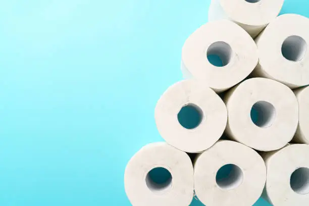 Toilet paper isolated on color background