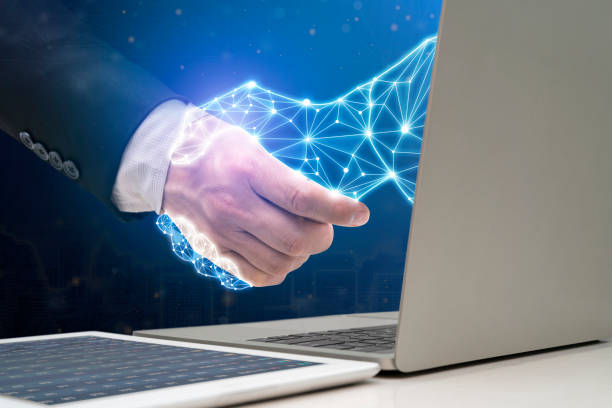 Man Playing Cyberchess Hand Reaching Into Computer To Make Move High-Res  Stock Photo - Getty Images