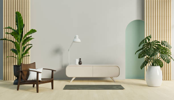 istock Living room mock up interior design and decoration 1420723850
