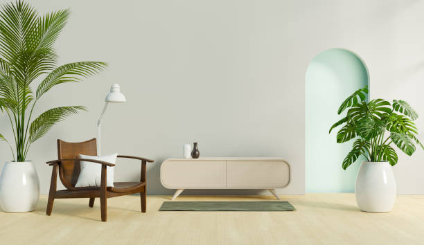 istock Living room mock up interior design and decoration 1420723852