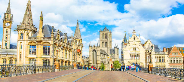 istock Ghent old town skyline, Belgium 1420724409