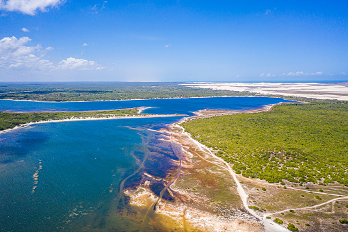 Aerial view of Paradise Lagoon in Jericoacoara.