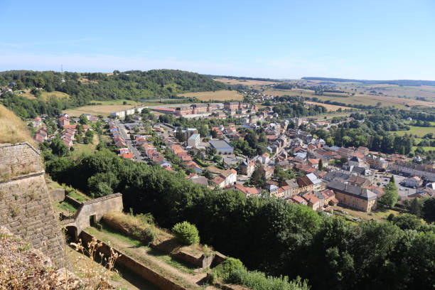 Aerial View, Montmedy, France stock photo