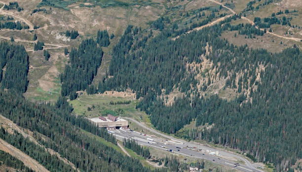 istock Interstate 70 entering tunnels under the Continental Divide, Colorado. 1420730354
