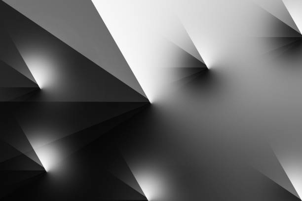 istock Black white abstract modern background for design. Geometric. Triangle. Metallic sheen. light reflection effect. 1420736395