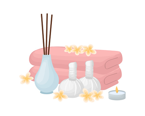 SPA service concept. Background for web, landing pages, etc. Cute flat style.