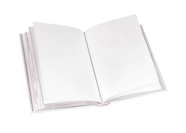 istock Open book mockup with empty pages isolated on white background. Reading, intellectual development, knowledge, education concept. Encyclopedia, Bible, code, novel 1420750793