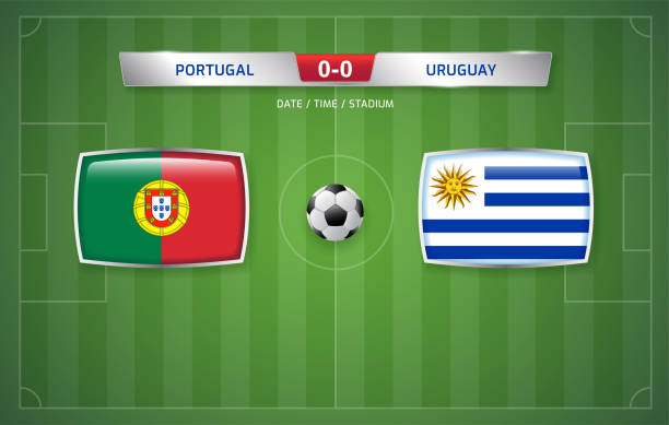 Portugal Vs Uruguay Scoreboard Broadcast Template For Sport Soccer