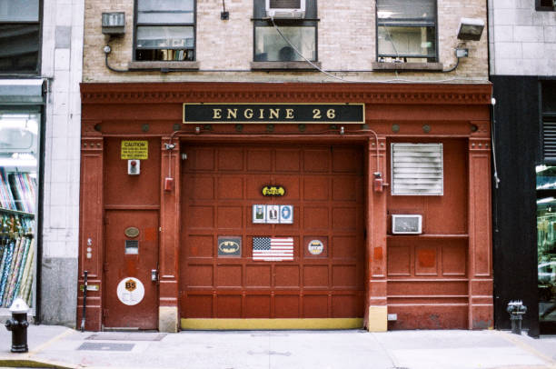 New York City, New York; October 2021; Front facade of Engine 26, New York City