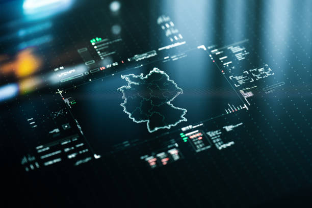 istock Digital Map of Germany infographics 1420755386