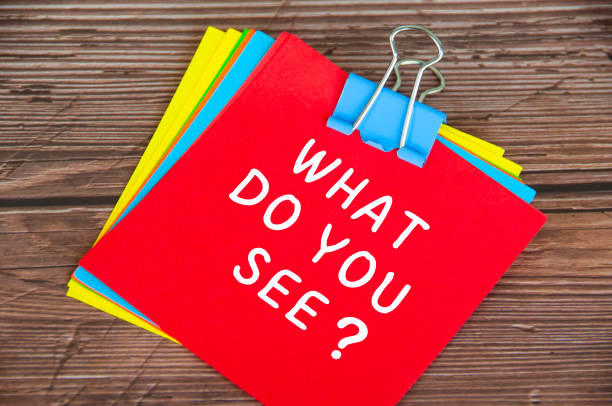 istock What do you see text on red notepad with wooden desk background 1420756653