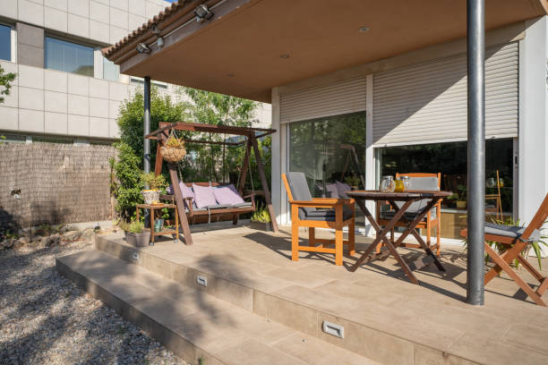 istock Veranda of house on sunny day 1420759879