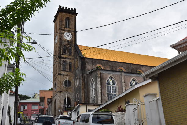cathedral of the immaculate conception, st. george's, grenada - hurricane ivan 個照片及圖片檔