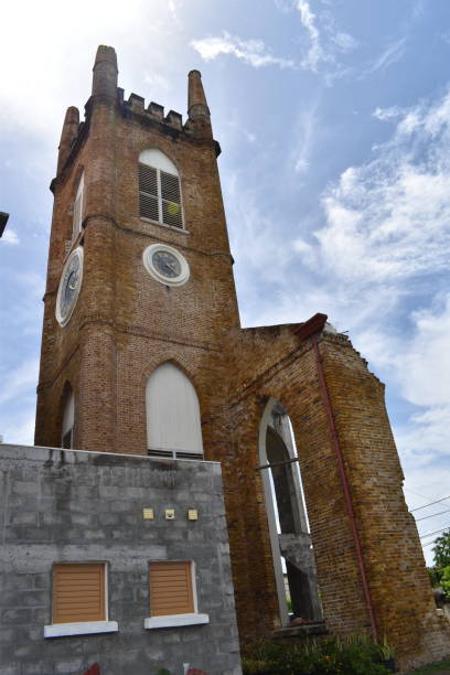 the st. andrew's presbyterian church in st. george's, grenada - st george church imagens e fotografias de stock