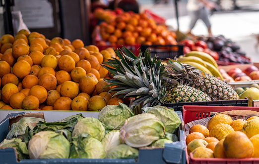 fresh fruit in the greengrocer's market