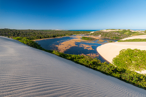 Natural Lagoon in the middle of the Sand dunes in Natal,  Rio Grande do Norte