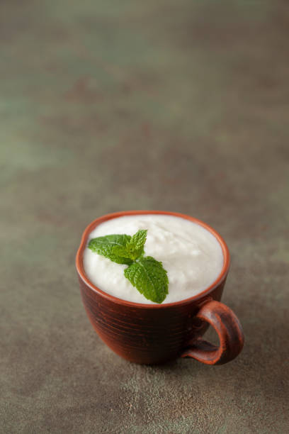 istock Plain curd or yogurt or Dahi. Traditional Indian fermented milk sauce 1420772183