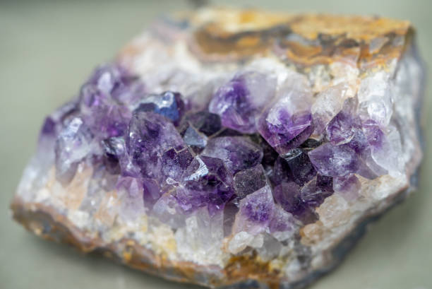 istock Purple amethyst mineral rock crystal gemstone 1420772768