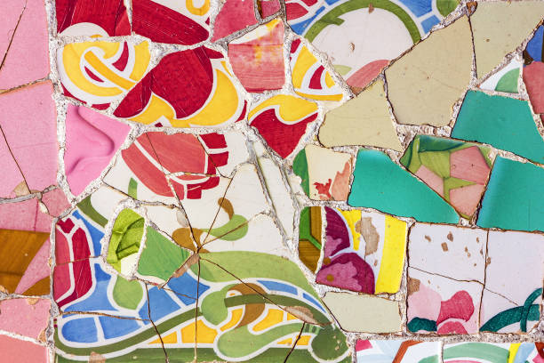 istock Broken glass mosaic tile, decoration 1420774310
