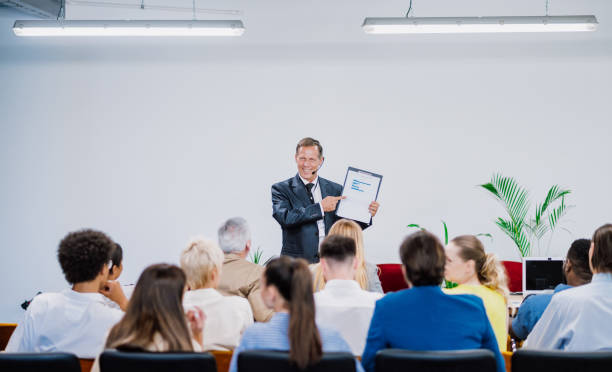 istock Cinematic image of a conference meeting. 1420775136