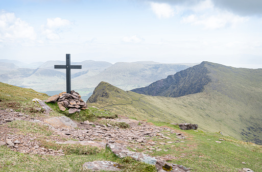 The Eighteenth cross on the West Side Pilgrim's Trail up Mount Brandon in County Kerry, Ireland