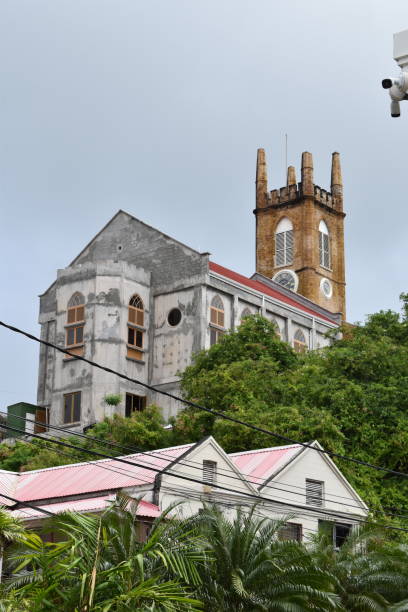 the st. andrew's presbyterian church in st. george's, grenada - st george church imagens e fotografias de stock