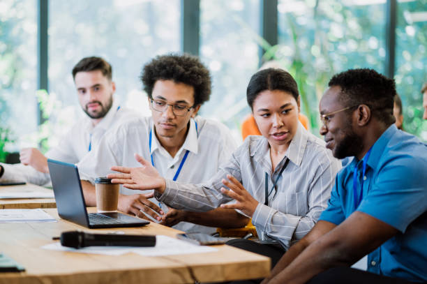 istock Cinematic image of a conference meeting. 1420778563