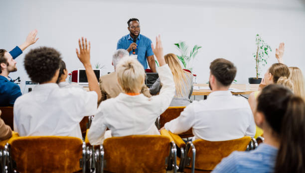istock Cinematic image of a conference meeting. 1420778598