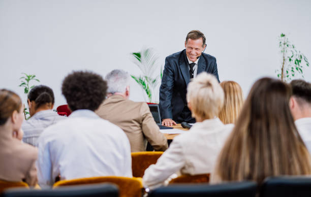 istock Cinematic image of a conference meeting. 1420778642