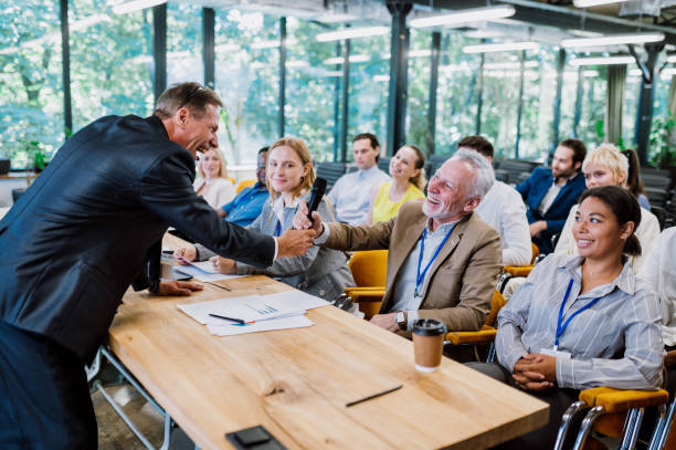 istock Cinematic image of a conference meeting. 1420778817
