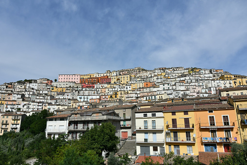 Panoramic view of Caltri, a picturesque village in the province of Avellino in Campania.