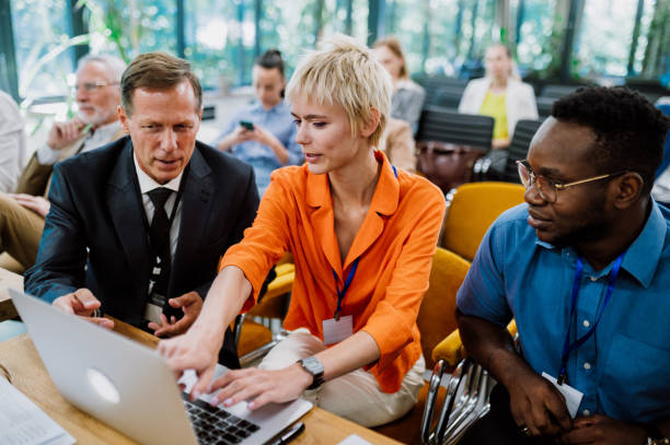 istock Cinematic image of a conference meeting. 1420780292