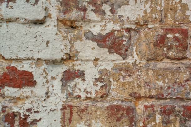 istock Red brick wall texture bright plaster stucco cement wall loft background 1420784341