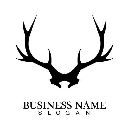 Deer Antlers Logo Template Illustration Design.