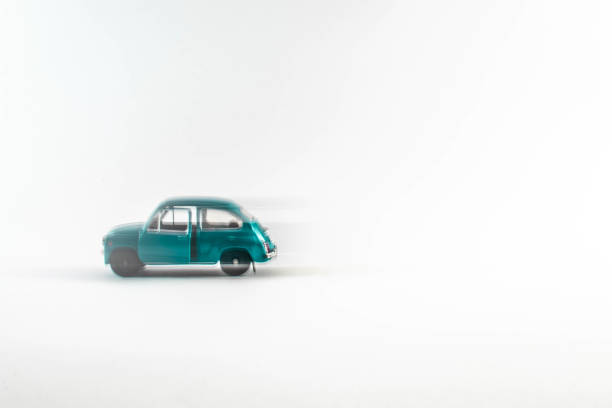 istock Older model car moving in high speed 1420789582