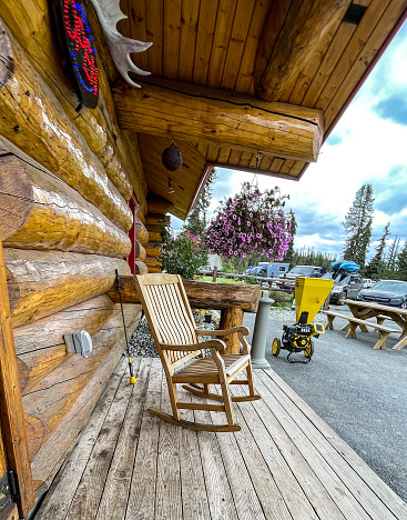 This rocking chair invites you to sit and relax in Alaska