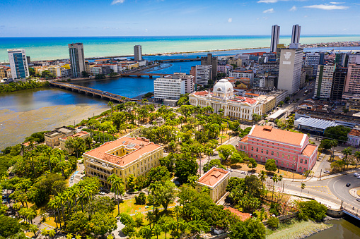 old buildings and government building in Recife, Brasil