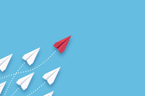 istock Be leader concept, individual red plane 1420793374