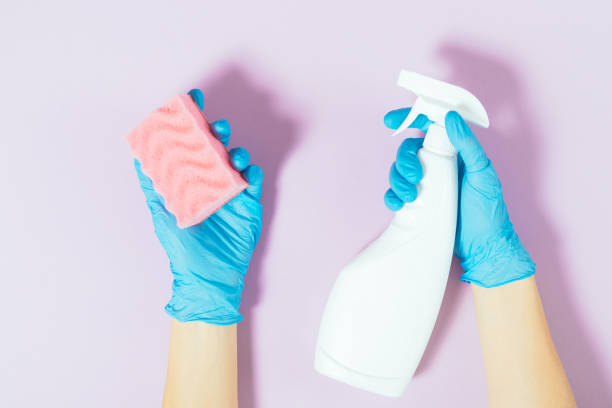 istock House cleaning concept, female hands in protective gloves 1420793388