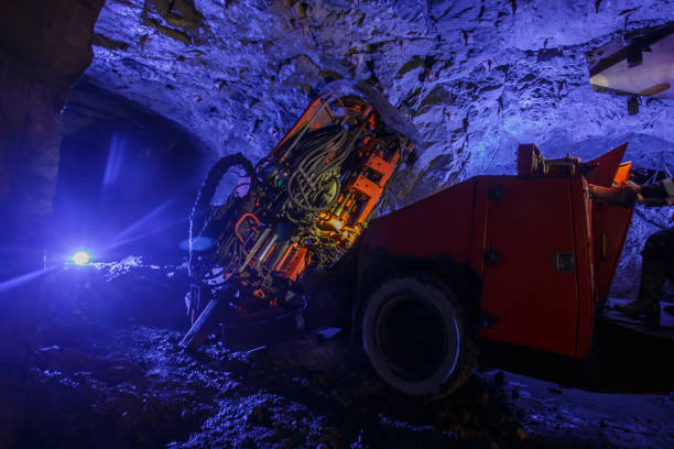istock Underground equipment. Special load vehicle for mines and tunnels. 1420793419